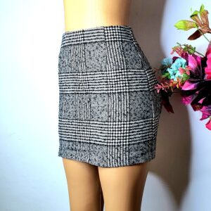 Women's checkered mini skirt.
